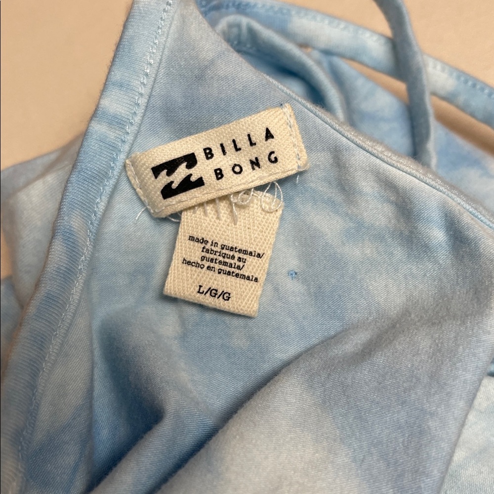 Billabong Light Blue Tie-Dye Halter Dress - Picture 10 of 13